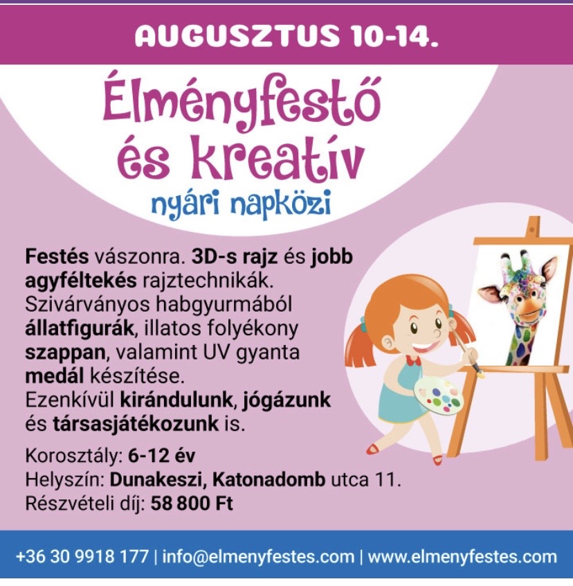 Festő és kreatív – augusztus 10-14.